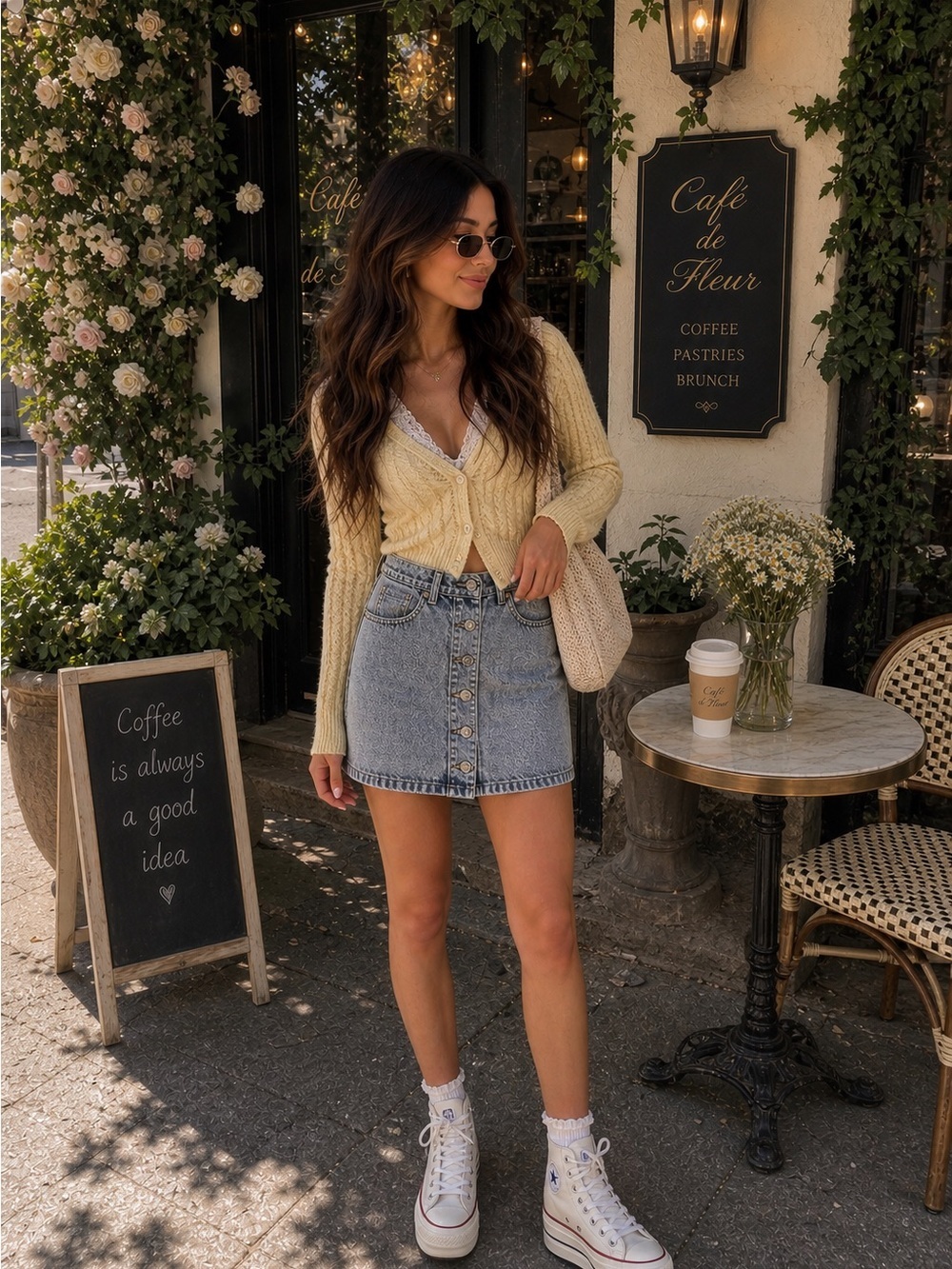 Levi’s Premium Button Down Denim Mom Skirt Urban Outfitters